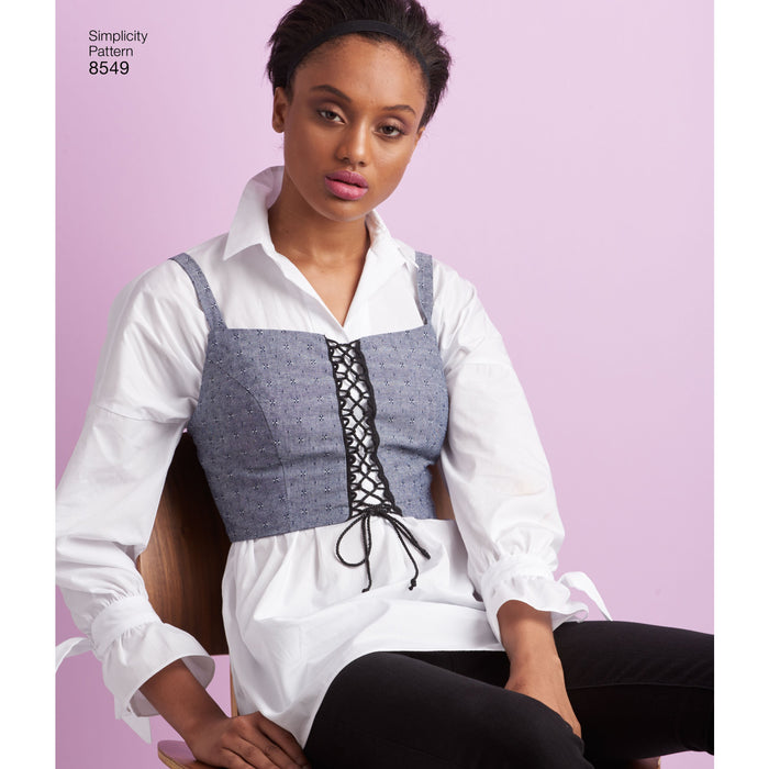 Simplicity Pattern 8549 knit or woven bra tops from Jaycotts Sewing Supplies