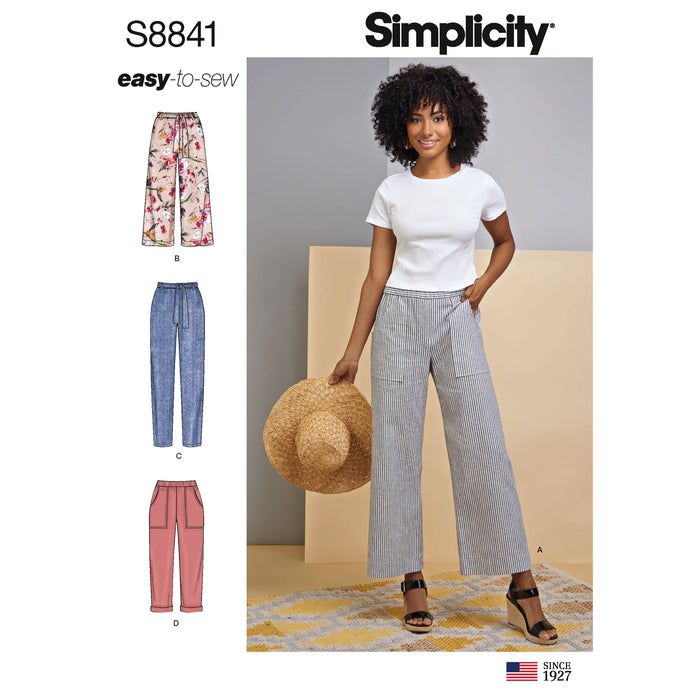 Simplicity Pattern 8841 This easy to sew pull on pants from Jaycotts Sewing Supplies