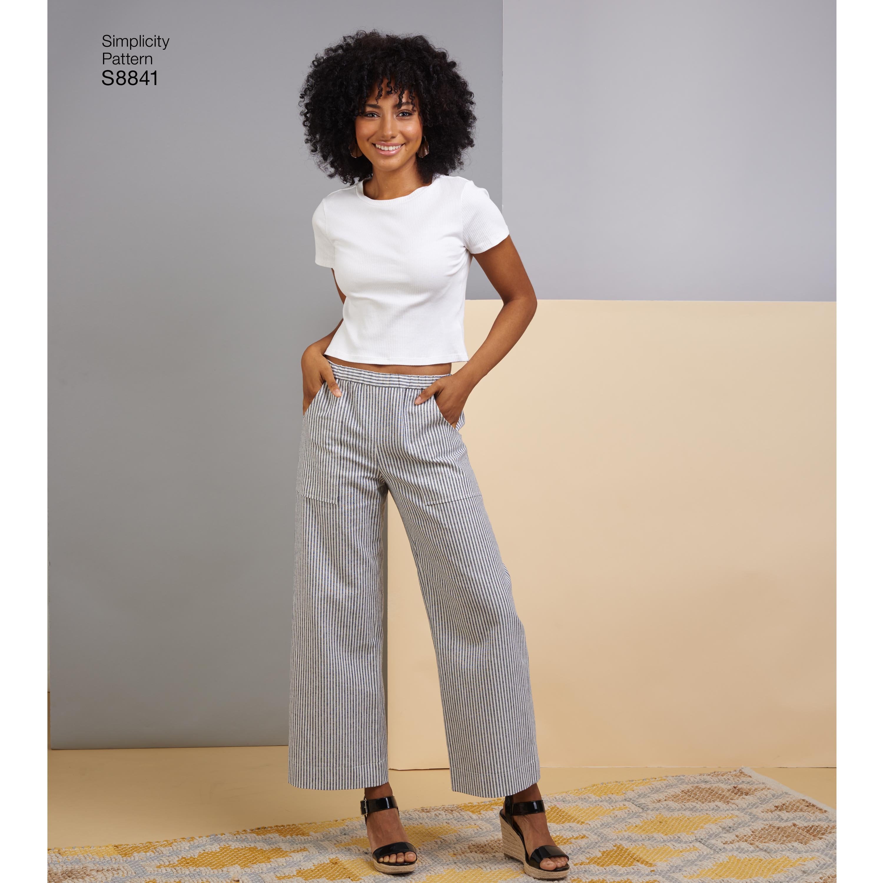Simplicity Pattern 8841 This easy to sew pull on pants from Jaycotts Sewing Supplies