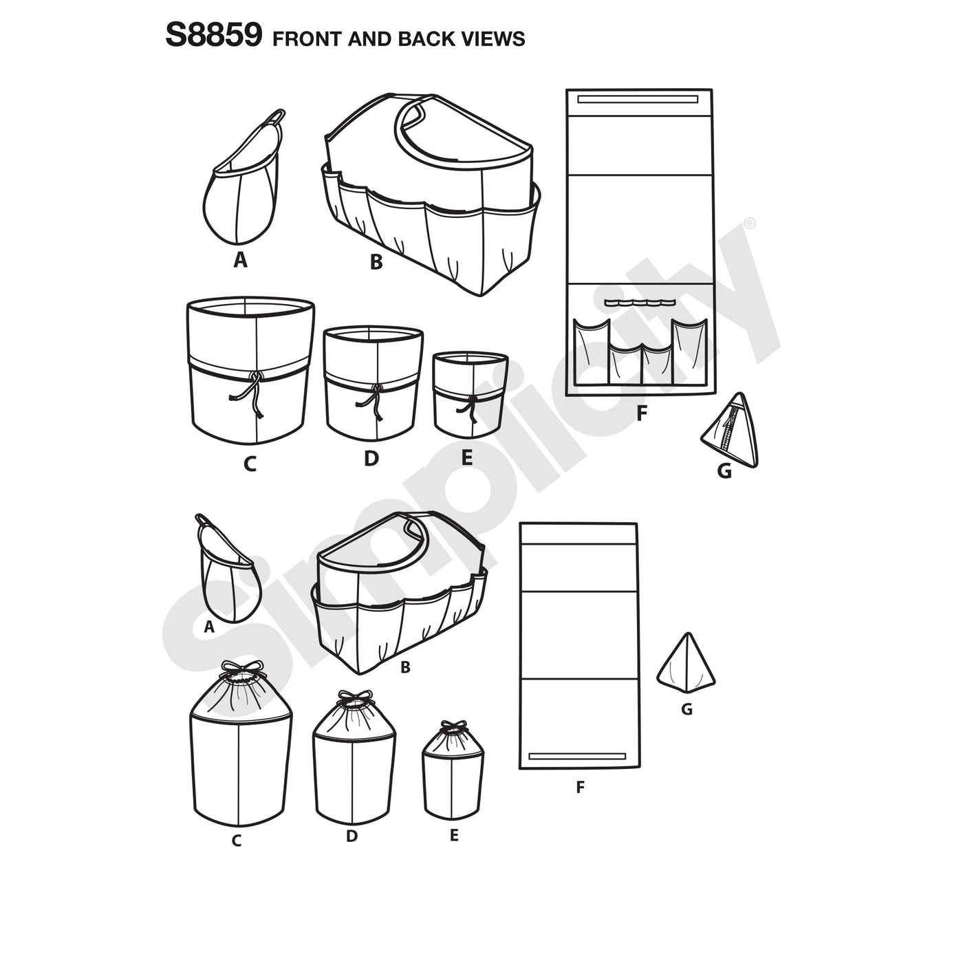 Simplicity Pattern 8859 Organizers Sewing Pattern — jaycotts.co.uk ...