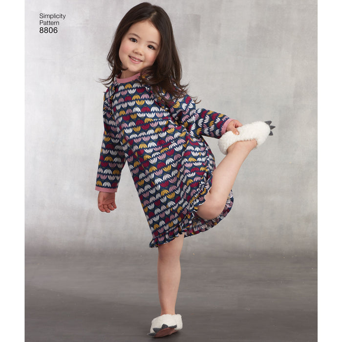 Simplicity Pattern 8806 boys and girls loungewear from Jaycotts Sewing Supplies