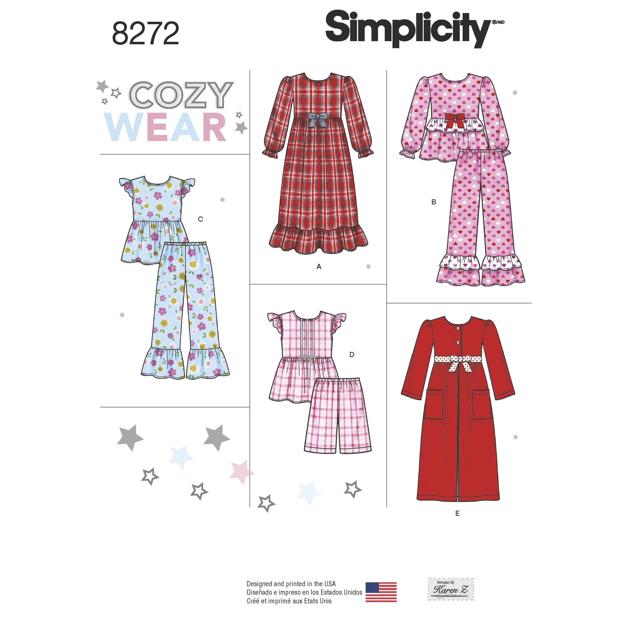 Simplicity Pattern 8272 Child's and girls' sleepwear from Jaycotts Sewing Supplies