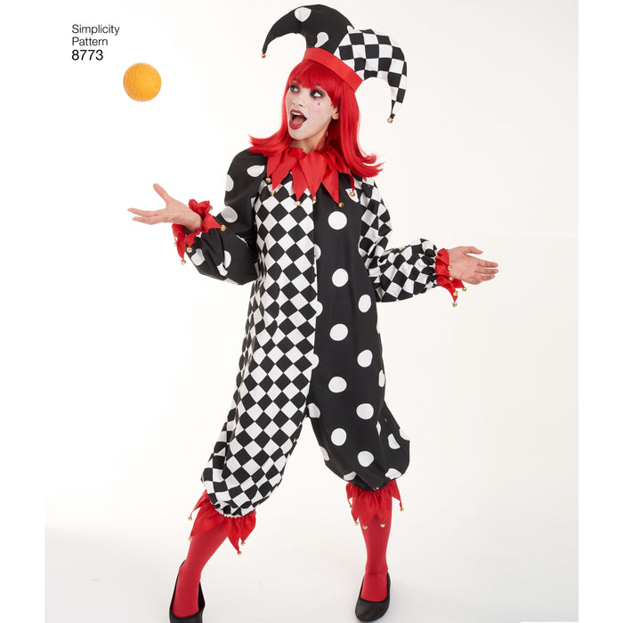 Simplicity Pattern 8773 traditional clown costume from Jaycotts Sewing Supplies