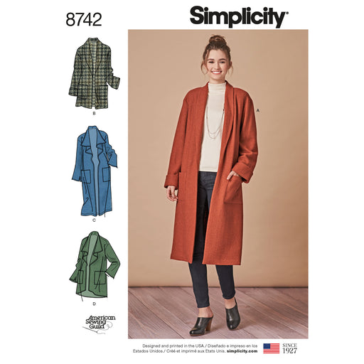 Simplicity Pattern 8742 Women's Cardigan from Jaycotts Sewing Supplies