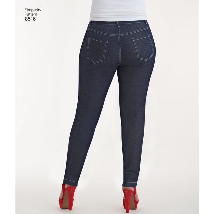 Simplicity Pattern 8516 misses mimi g skinny jeans from Jaycotts Sewing Supplies