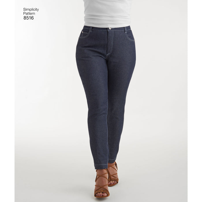 Simplicity Pattern 8516 misses mimi g skinny jeans from Jaycotts Sewing Supplies