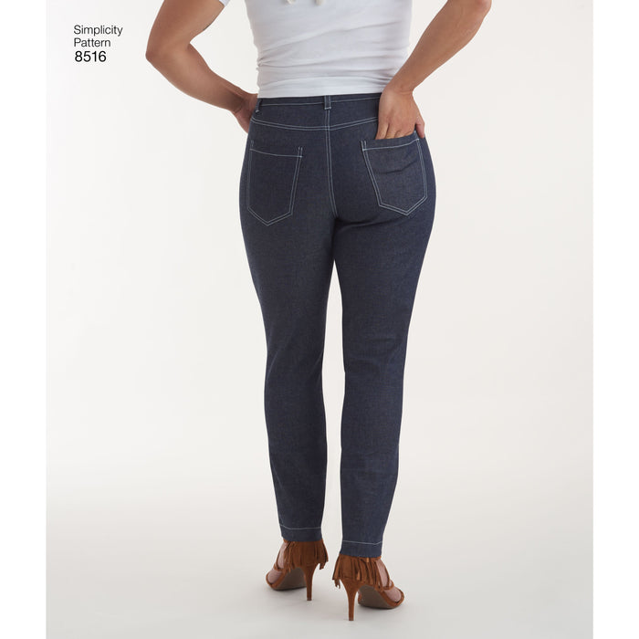 Simplicity Pattern 8516 misses mimi g skinny jeans from Jaycotts Sewing Supplies