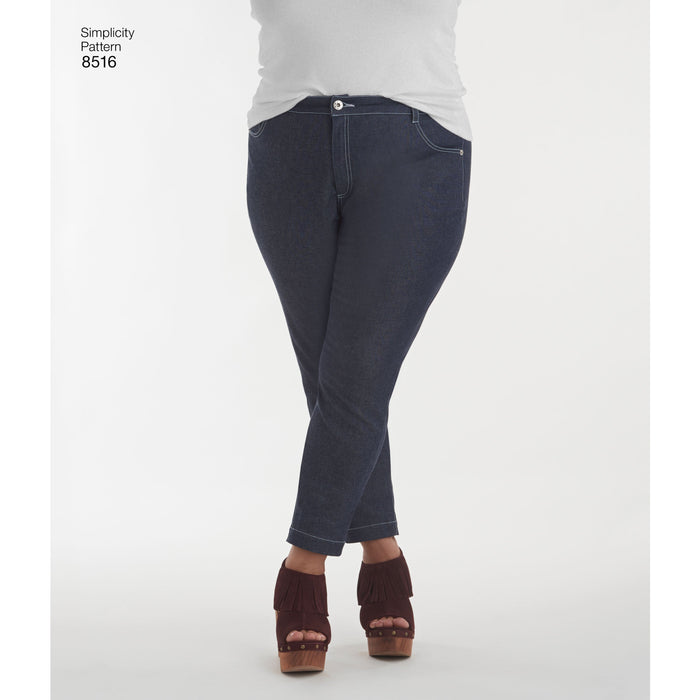 Simplicity Pattern 8516 misses mimi g skinny jeans from Jaycotts Sewing Supplies