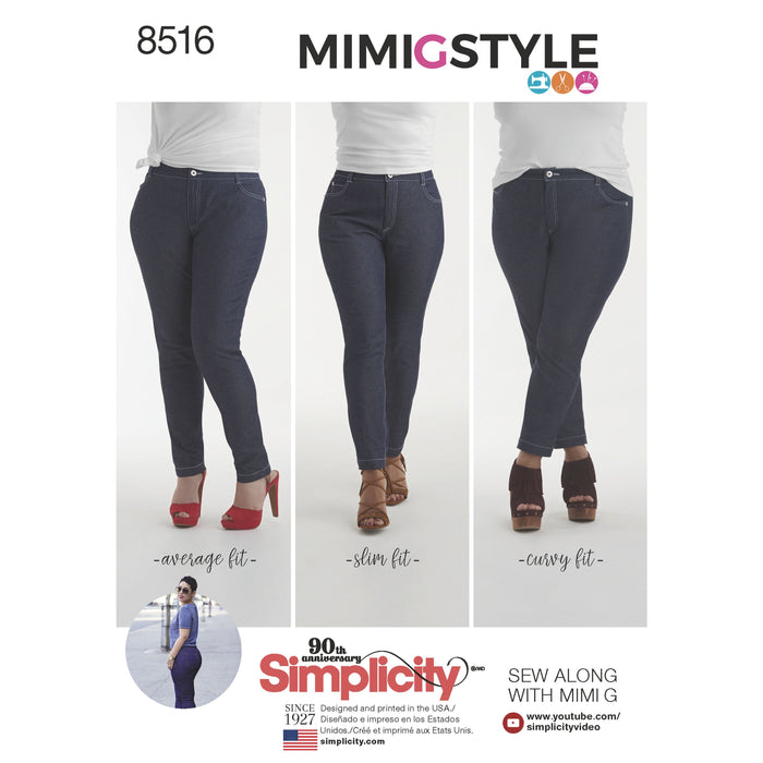 Simplicity Pattern 8516 misses mimi g skinny jeans from Jaycotts Sewing Supplies