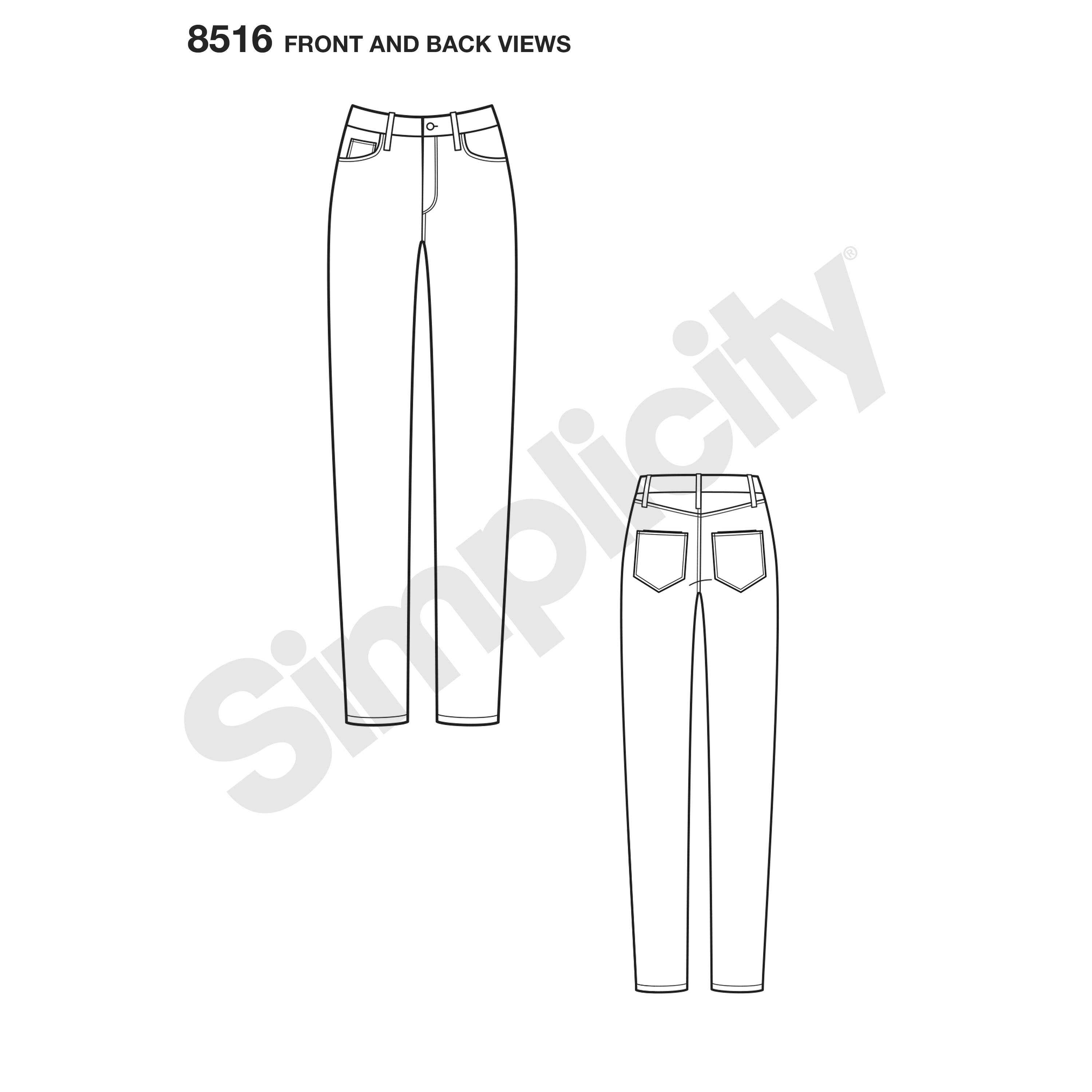 Simplicity Pattern 8516 misses mimi g skinny jeans from Jaycotts Sewing Supplies