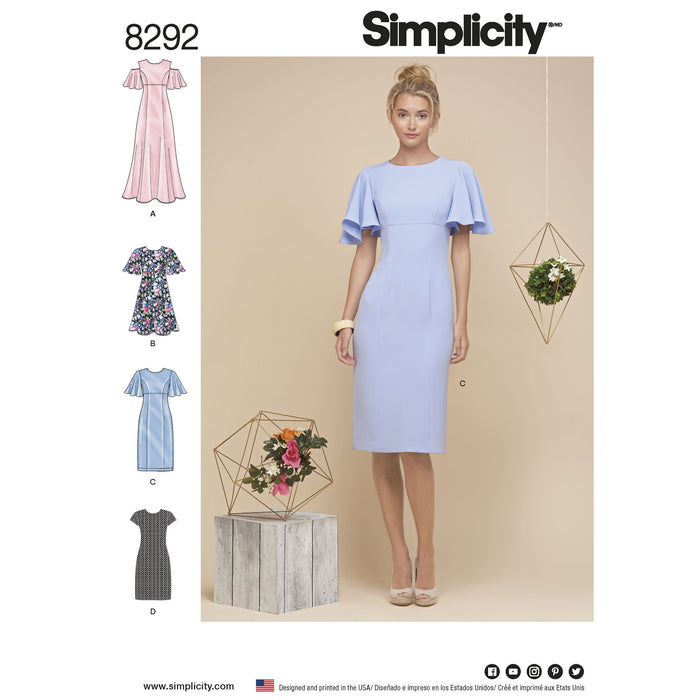 Simplicity Pattern 8292 misses dresses from Jaycotts Sewing Supplies