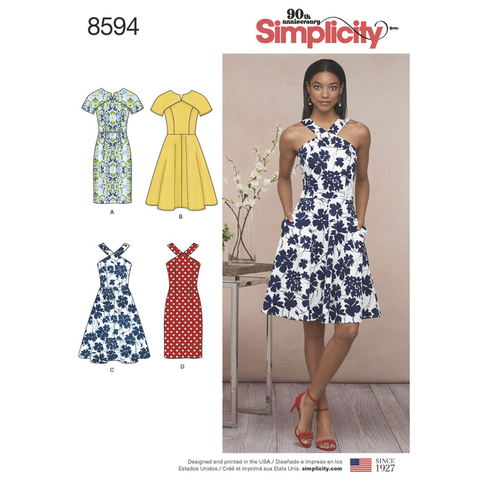 Simplicity Pattern 8594 Women's and Miss petite dresses from Jaycotts Sewing Supplies