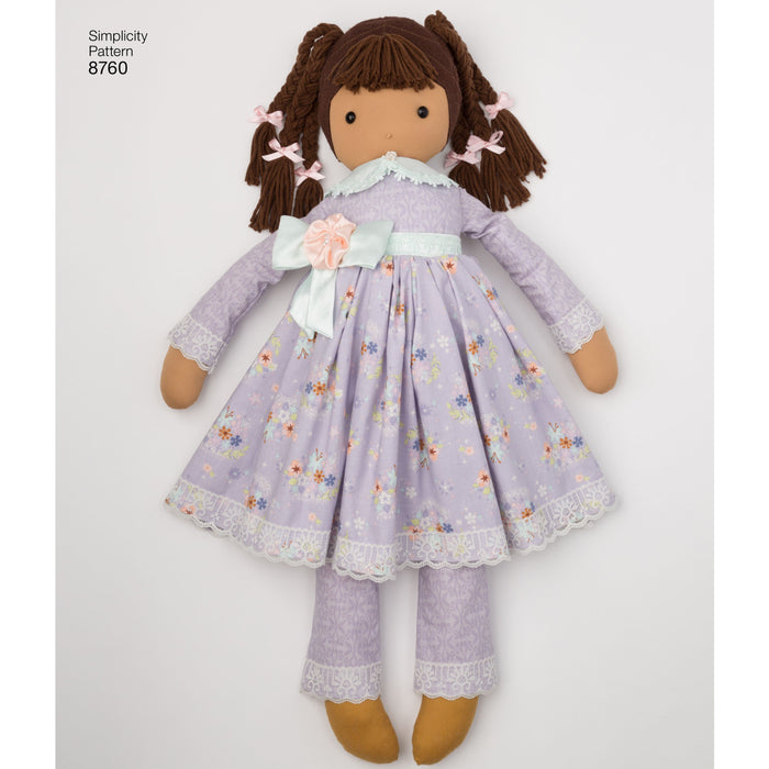 Simplicity Pattern 8760 Stuffed Dolls from Jaycotts Sewing Supplies