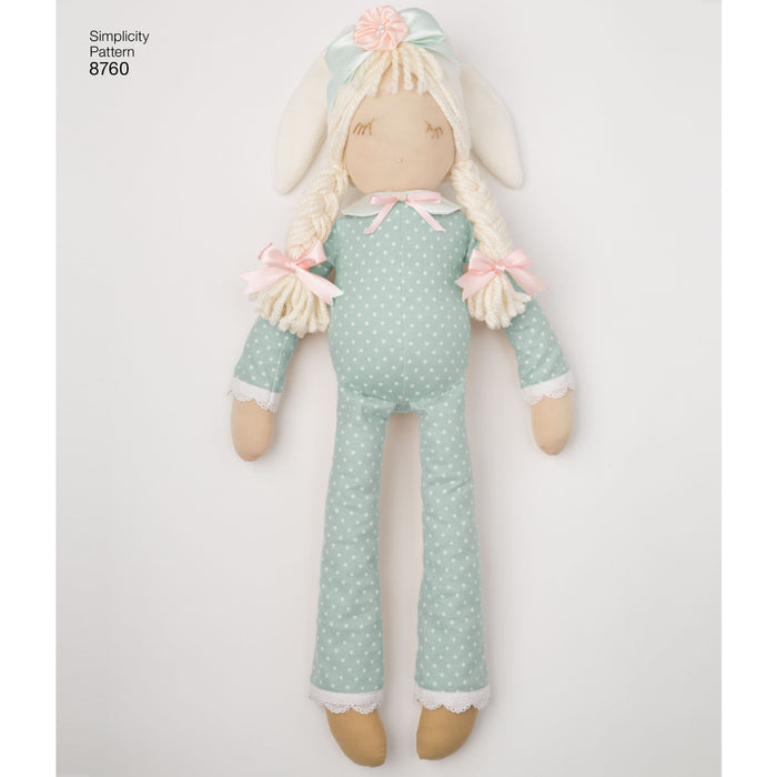 Simplicity Pattern 8760 Stuffed Dolls from Jaycotts Sewing Supplies