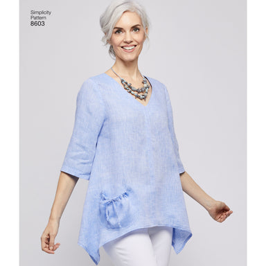 Simplicity Pattern 8603 pullover tops from Jaycotts Sewing Supplies
