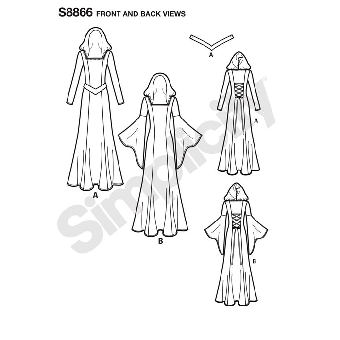 Simplicity Pattern 8866 misses / miss petite knit costumes from Jaycotts Sewing Supplies