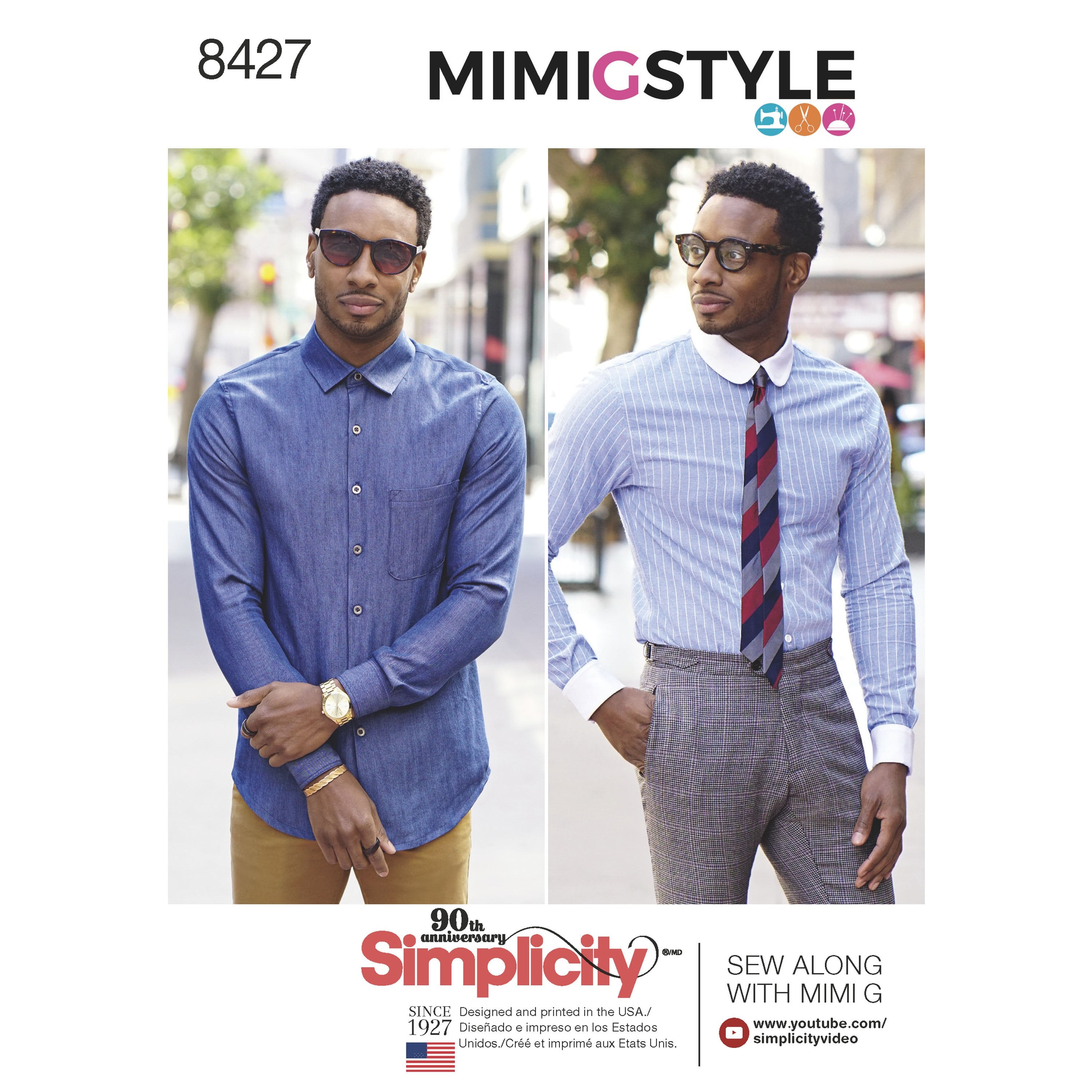Simplicity Pattern 8427 Men's shirt pattern from Jaycotts Sewing Supplies