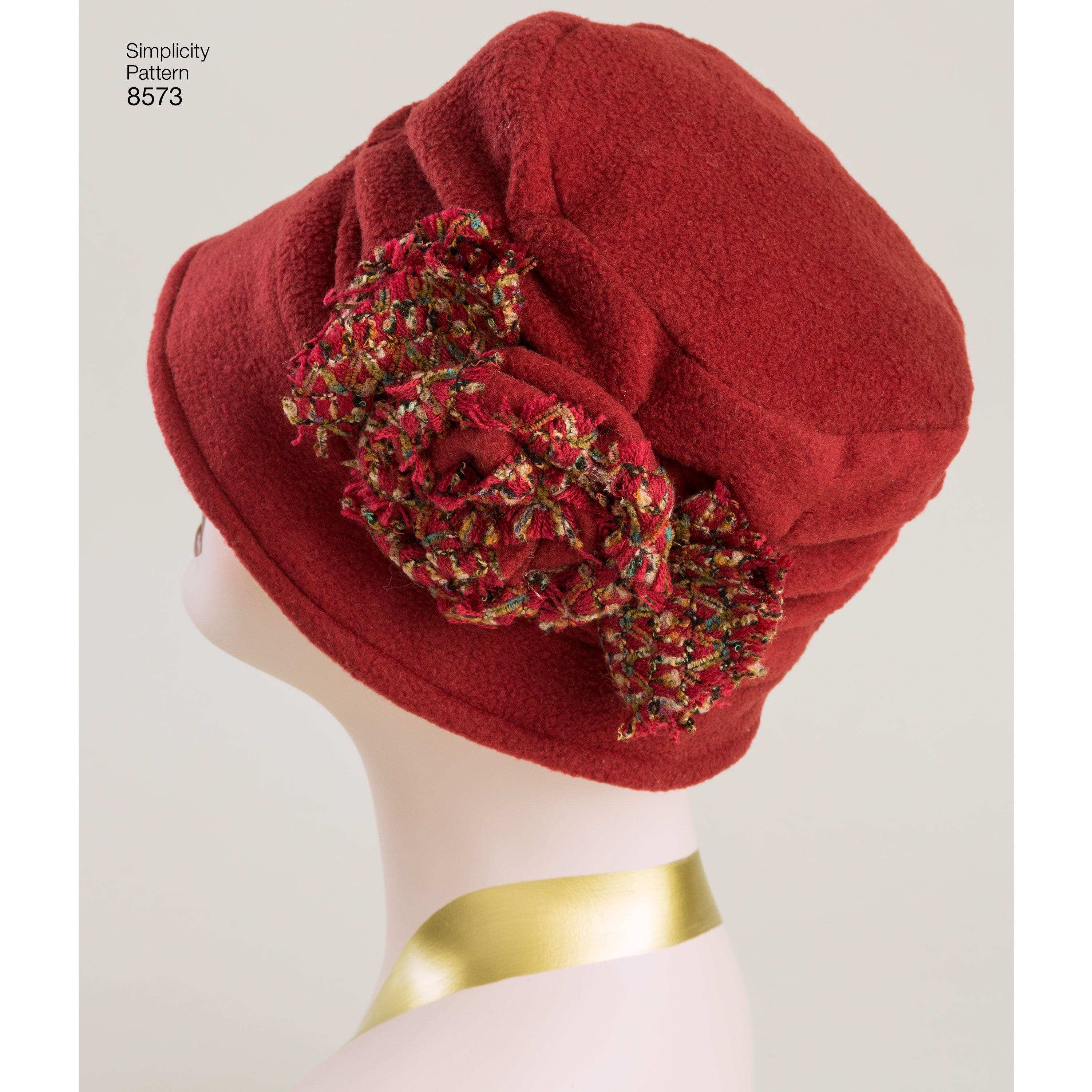 Simplicity Pattern 8573 womens flapper hats in three-sizes from Jaycotts Sewing Supplies