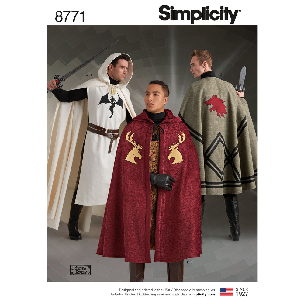 Simplicity Pattern 8771 Unisex Capes from Jaycotts Sewing Supplies
