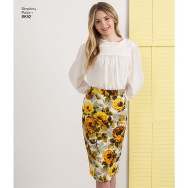 Simplicity Pattern 8652 vintage inspired pencil skirt from Jaycotts Sewing Supplies