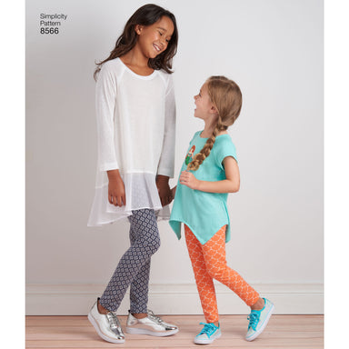 Simplicity Pattern 8566 childs girls tunics leggings — jaycotts.co