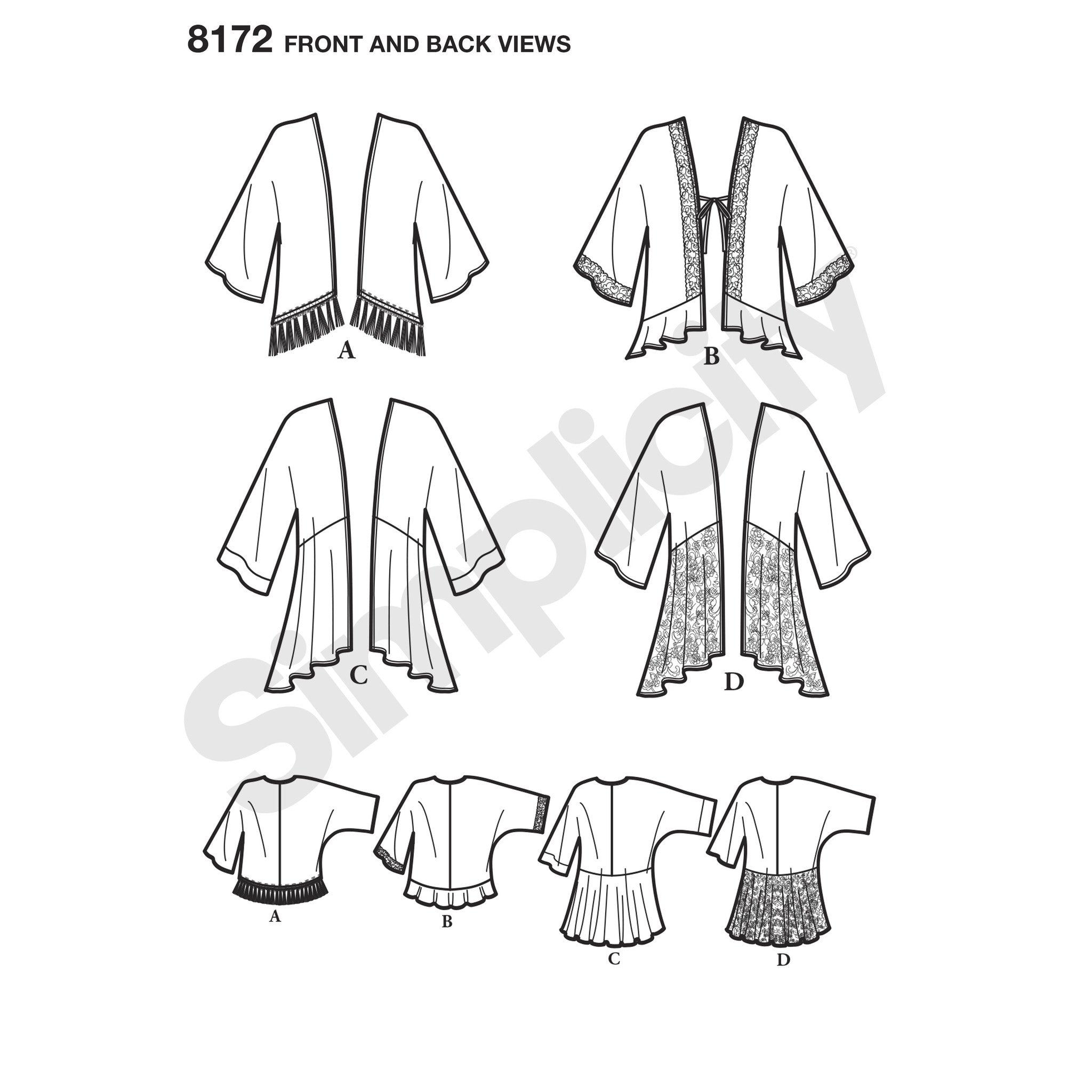 Simplicity Pattern 8172 Misses' cardigan and vest pattern — jaycotts.co ...