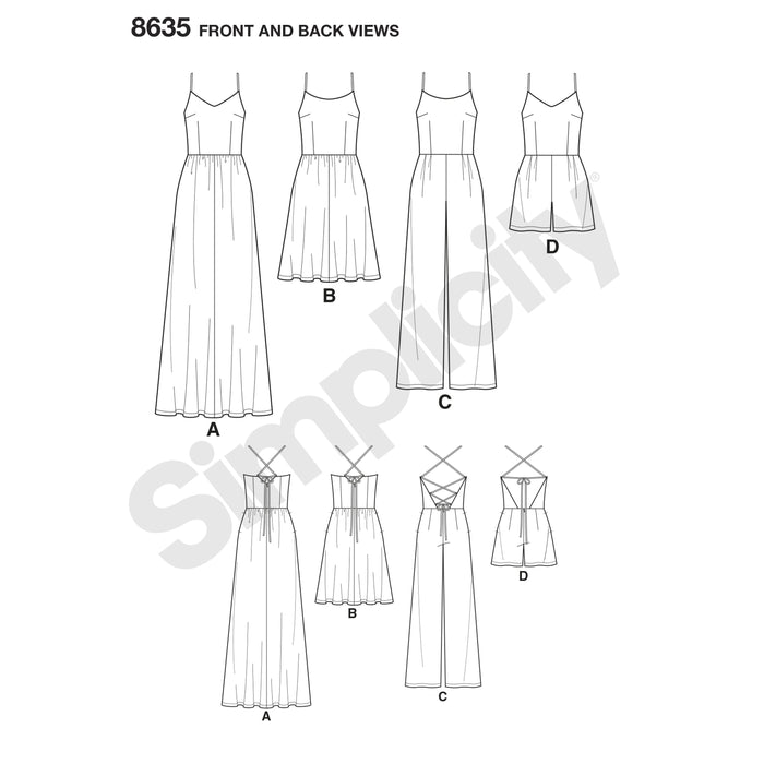 Simplicity Pattern 8635 dress, jumpsuit or romper from Jaycotts Sewing Supplies