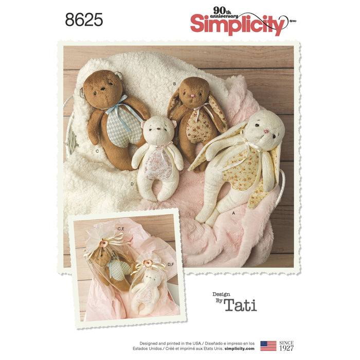 Simplicity Pattern 8625 Sewing | Stuffed Animals from Jaycotts Sewing Supplies