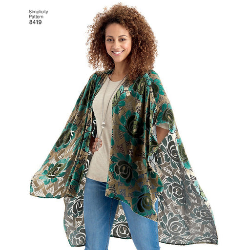 Simplicity Pattern 8419 Easy to sew kimono style wrap from Jaycotts Sewing Supplies