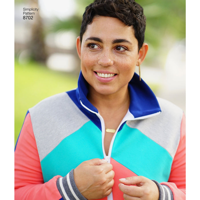 Simplicity Pattern 8702 track jacket from Jaycotts Sewing Supplies