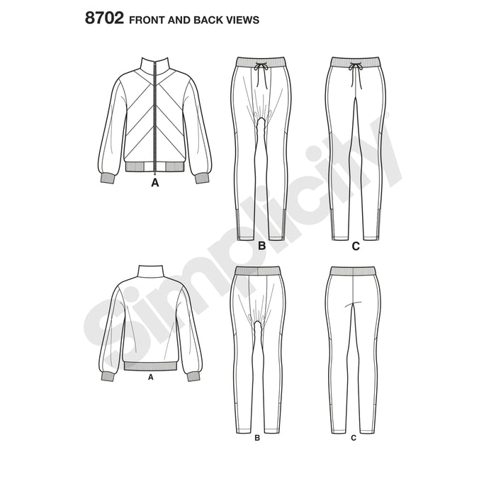 Simplicity Pattern 8702 track jacket from Jaycotts Sewing Supplies