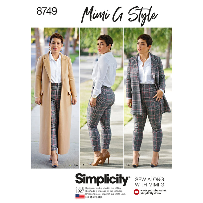 Simplicity Pattern 8749 Mimi G Style wool coat from Jaycotts Sewing Supplies