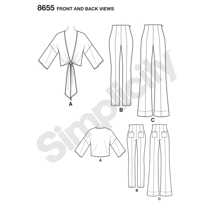 Simplicity Pattern 8655  high waisted pant from Jaycotts Sewing Supplies