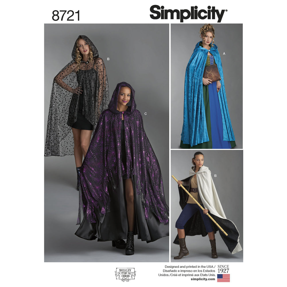 Simplicity Pattern 8721 halloween-costumes from Jaycotts Sewing Supplies