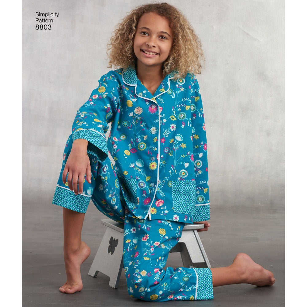 Simplicity Pattern 8803 classic pyjama set from Jaycotts Sewing Supplies