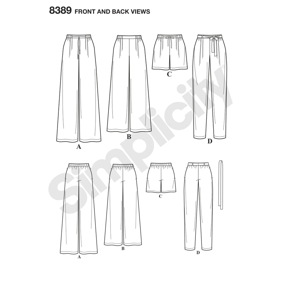 Simplicity Pattern 8389 Women's Trousers — jaycotts.co.uk - Sewing Supplies