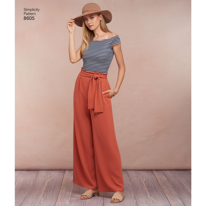 S8605 Womens Pull on Skirt and Pants EASY SEW PATTERN — jaycotts