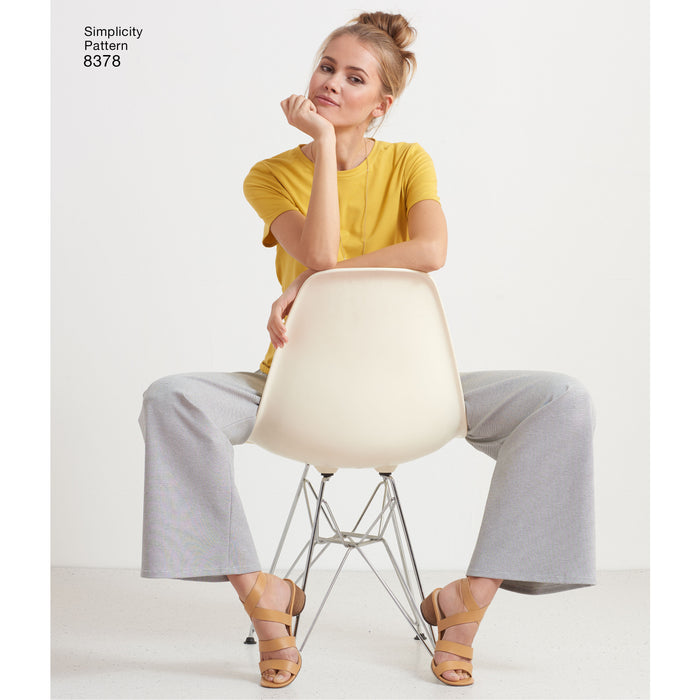 Simplicity Pattern 8378 Womenâ€™s Knit Pant with Two Leg Widths from Jaycotts Sewing Supplies