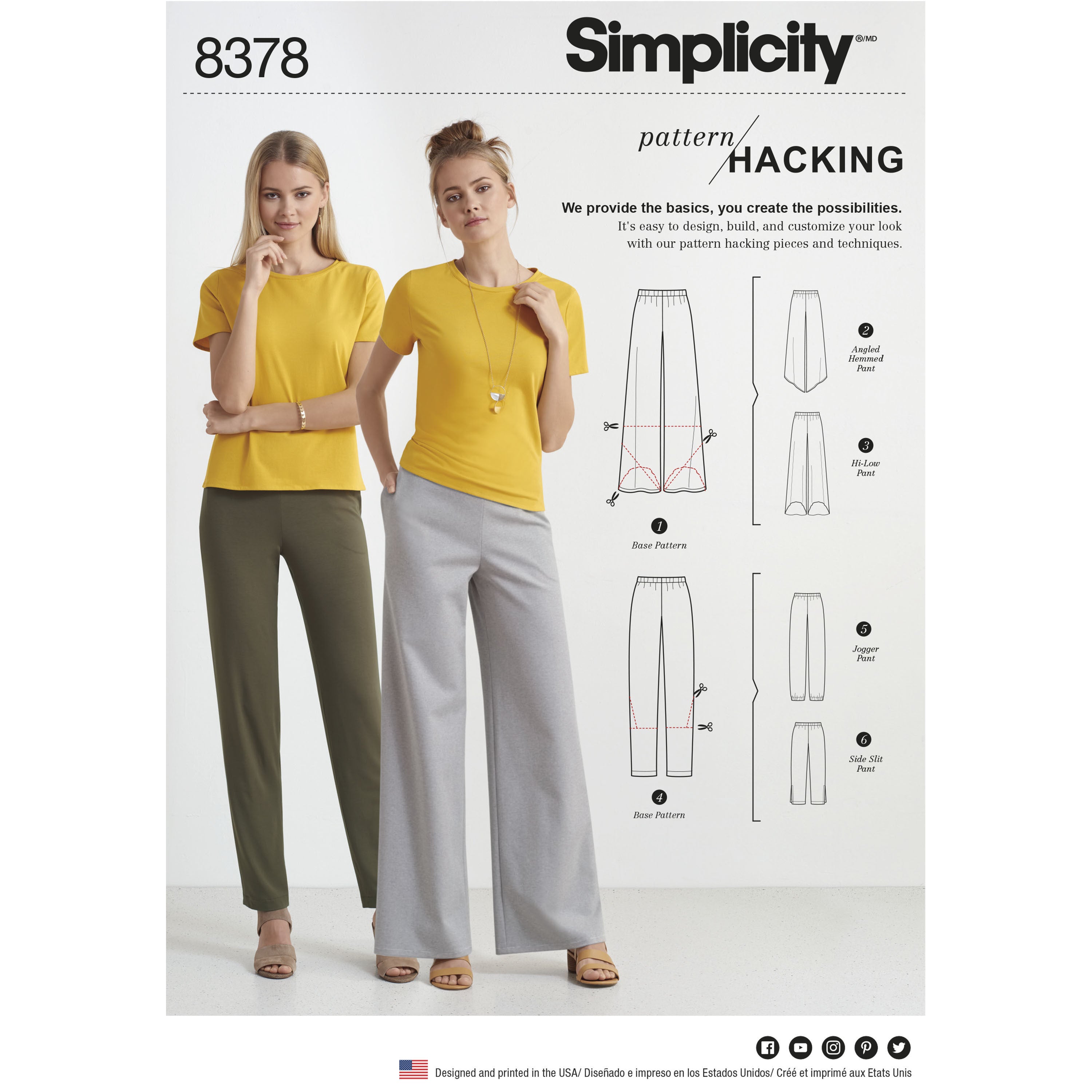 Simplicity Pattern 8378 Womenâ€™s Knit Pant with Two Leg Widths from Jaycotts Sewing Supplies