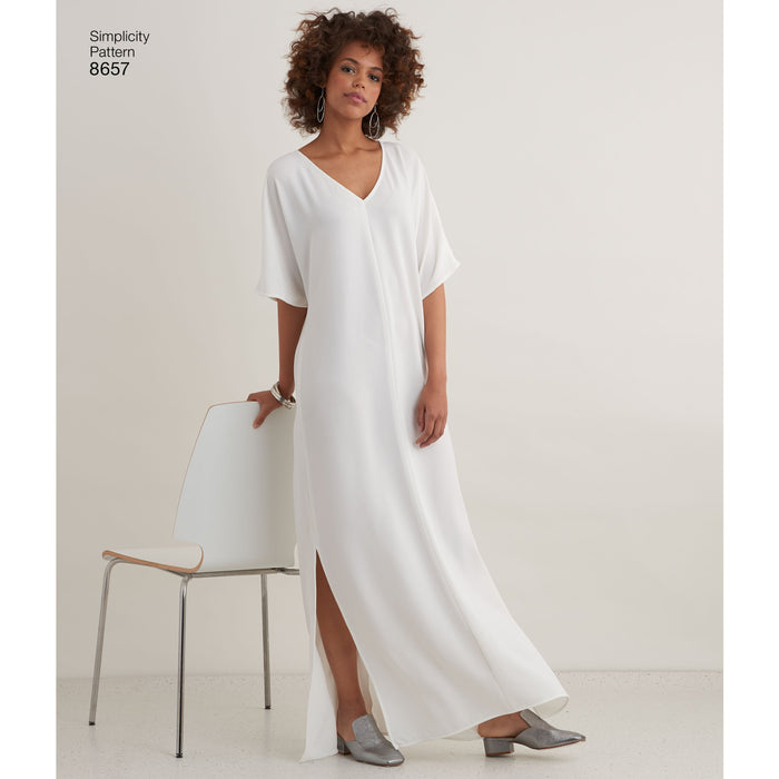 Simplicity Pattern 8657 caftan with options for design-hacking from Jaycotts Sewing Supplies