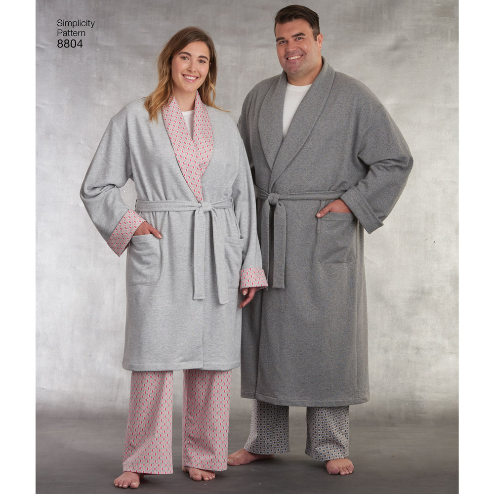 Simplicity Pattern 8804 unisex-loungewear from Jaycotts Sewing Supplies