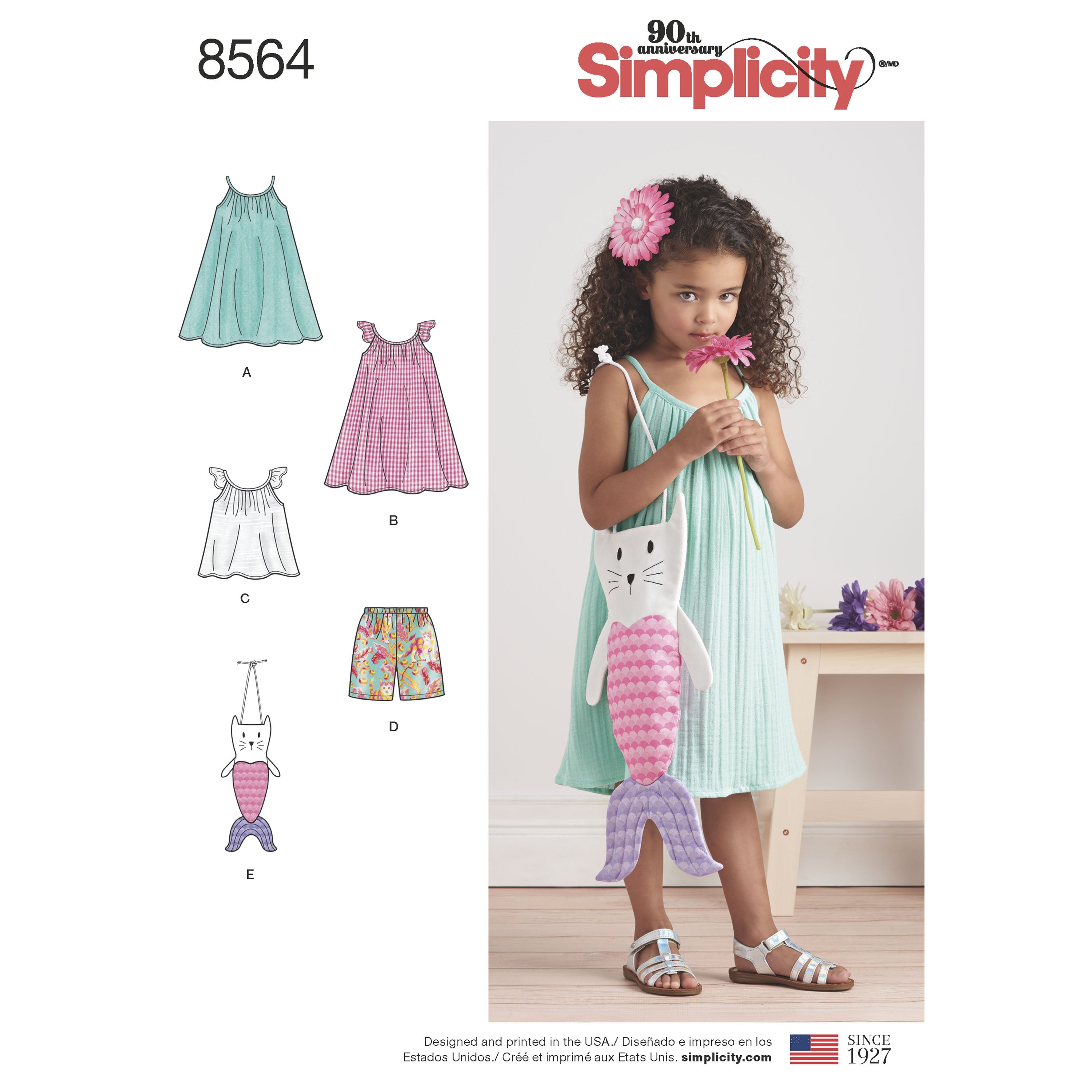 Simplicity Pattern 8564 childs dress top shorts bag from Jaycotts Sewing Supplies