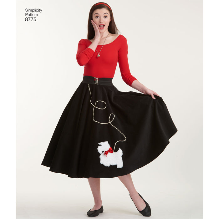 Simplicity Pattern 8775 rockabilly poodle skirts. from Jaycotts Sewing Supplies