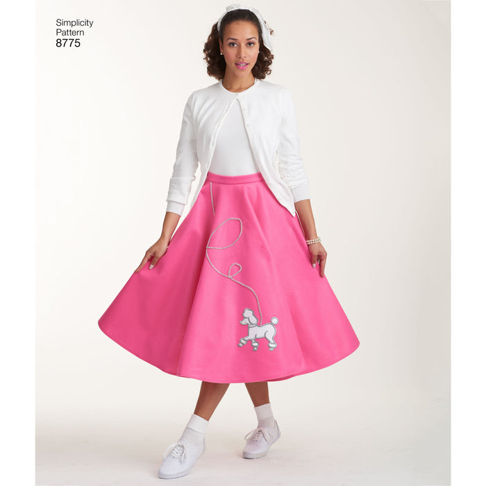 Simplicity Pattern 8775 rockabilly poodle skirts. from Jaycotts Sewing Supplies