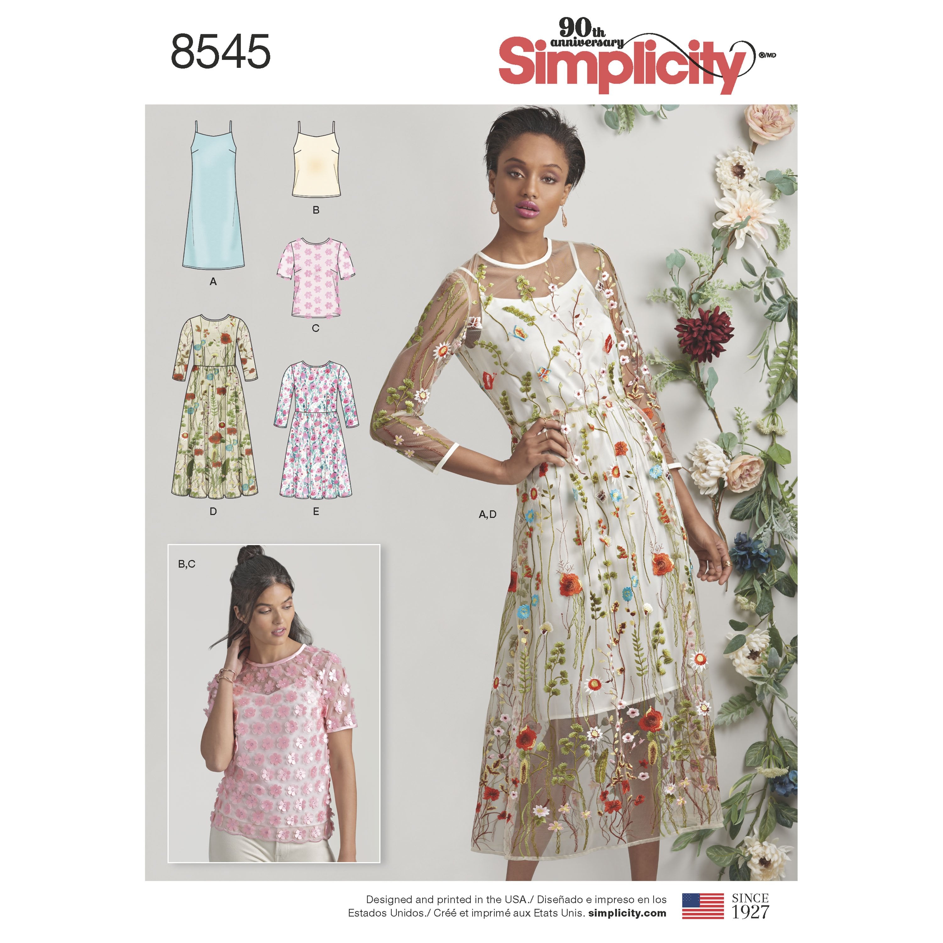 Simplicity Pattern 8545 sheer dress or top from Jaycotts Sewing Supplies