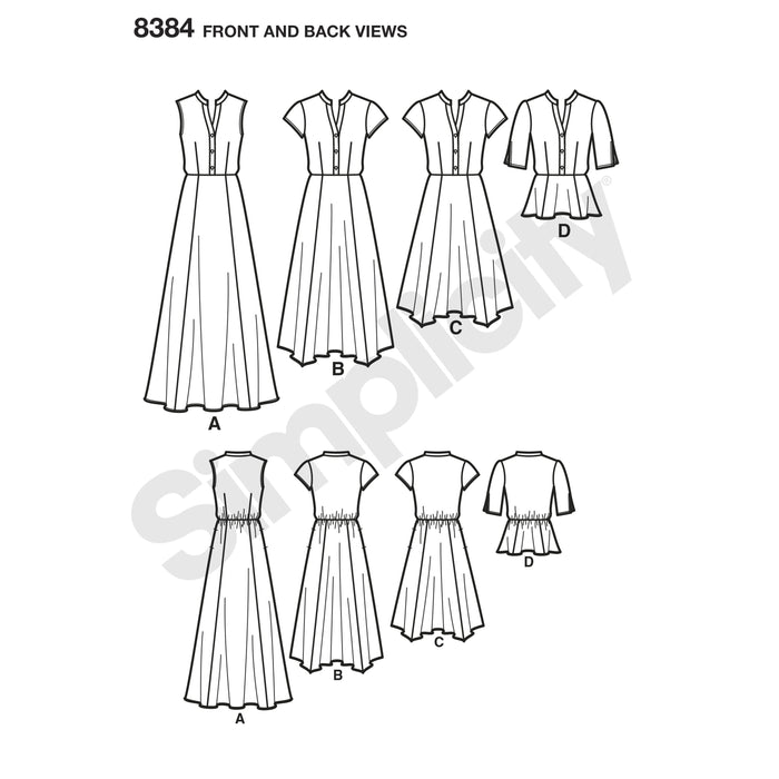 Simplicity Pattern 8384 Womenâ€™s Dress from Jaycotts Sewing Supplies