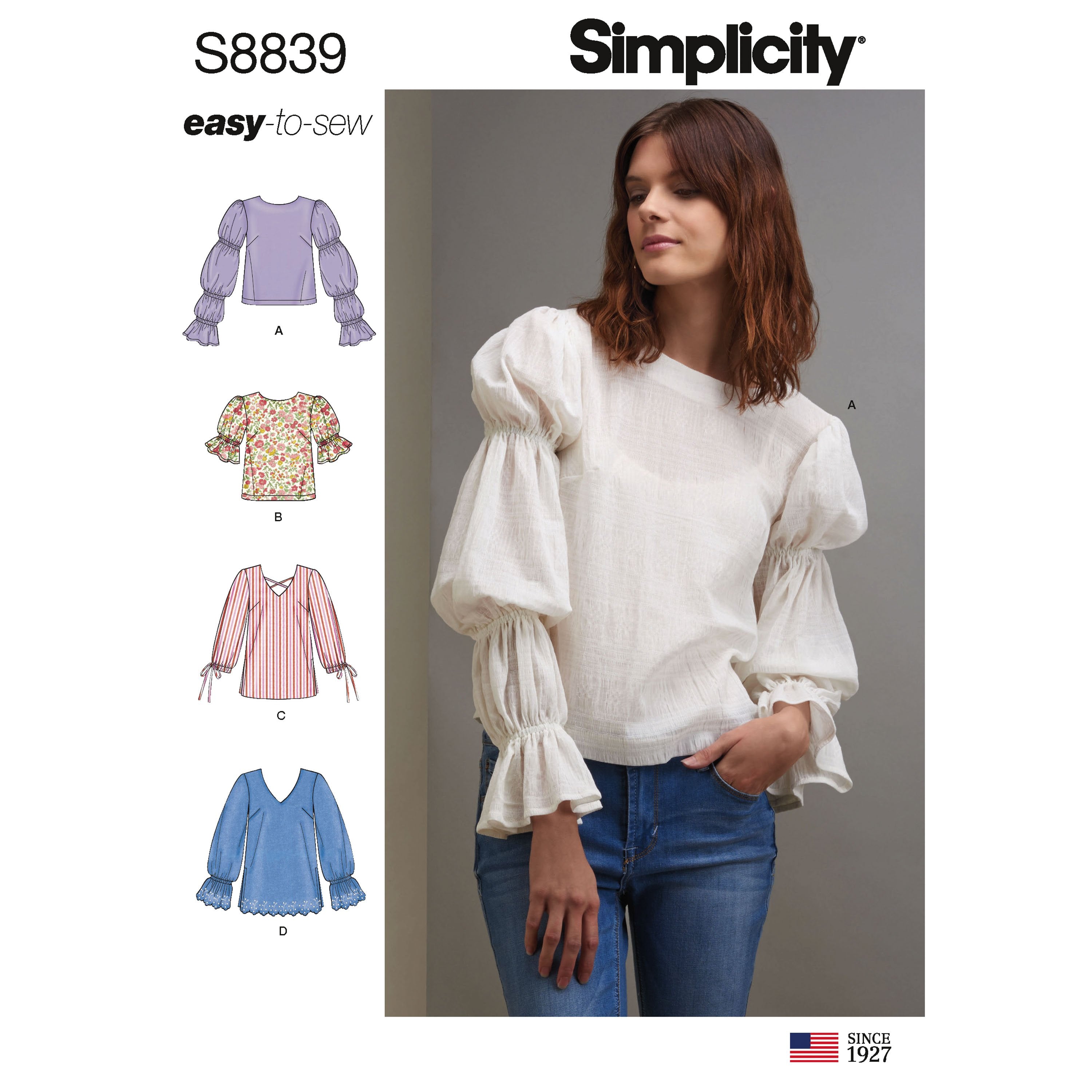 Simplicity Pattern 8839 misses-pullover-tunic or tops pattern from Jaycotts Sewing Supplies
