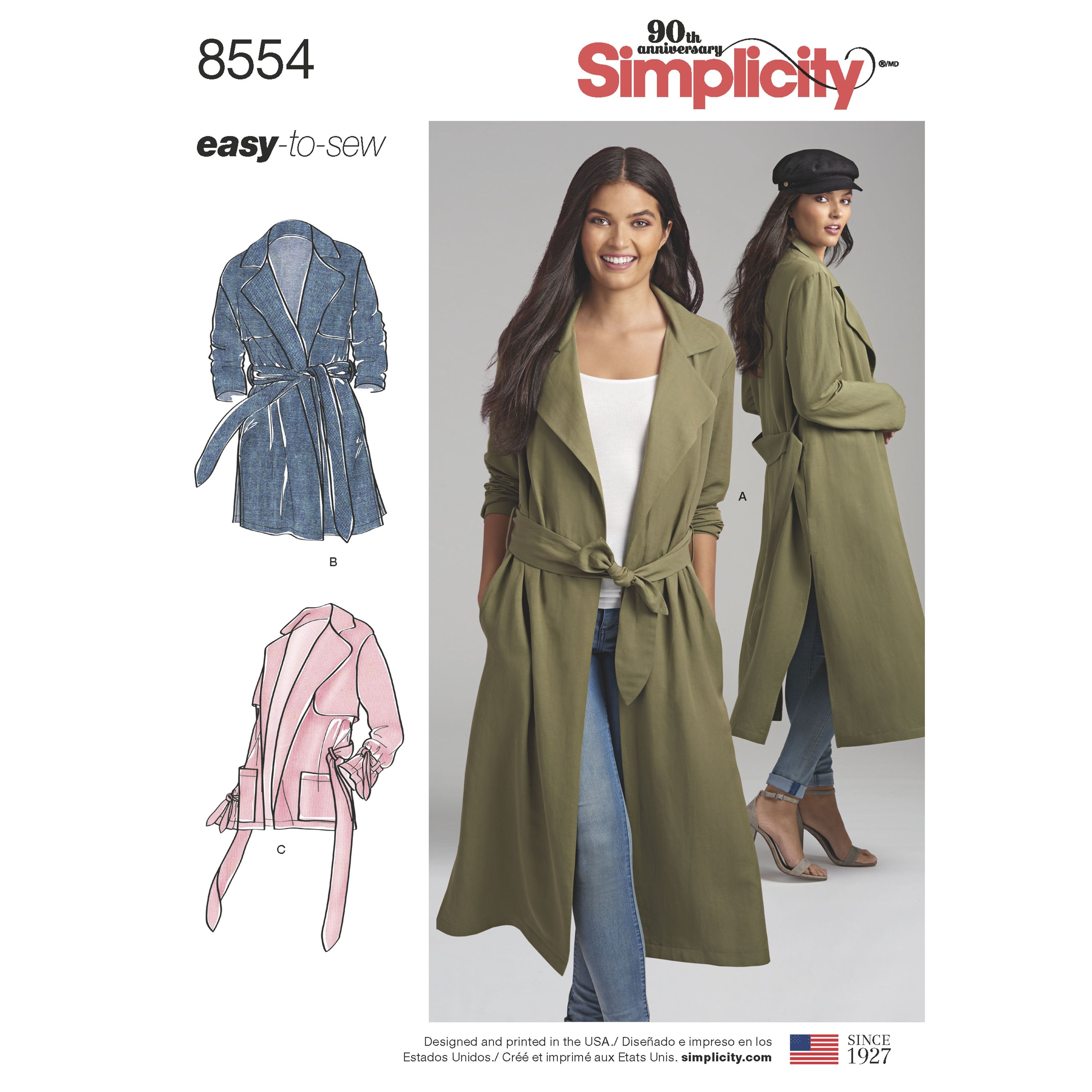 Simplicity Pattern 8554 womens petite coats and jackets from Jaycotts Sewing Supplies