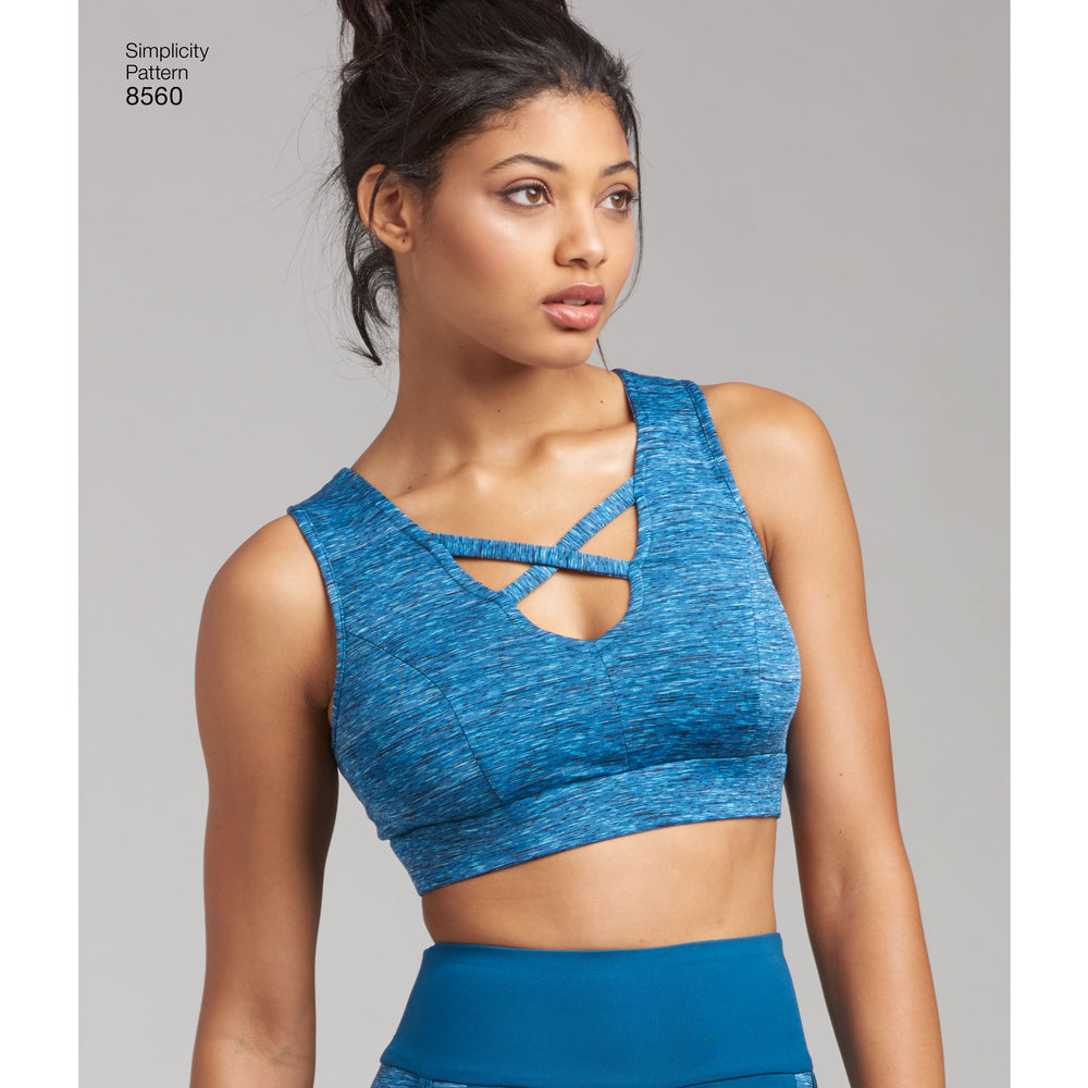 Simplicity Pattern 8560 womens knit sports bras —  - Sewing  Supplies
