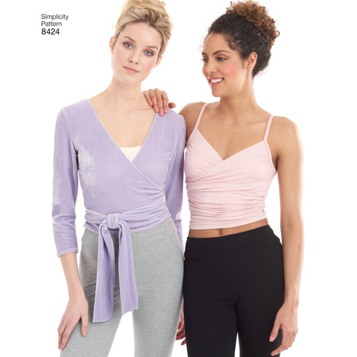 Simplicity Pattern 8424 knit leggings in two lengths and three top options from Jaycotts Sewing Supplies